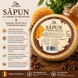 Sapun natural cu miere si propolis - 80g by Dr. Ing. Cornelia Dostetan Abalaru apicultor - Img 2