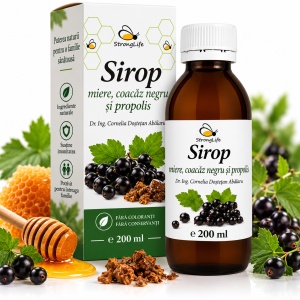 Sirop de coacaze negre si propolis cu miere de albine - 200ml by Dr. Ing. Cornelia Dostetan Abalaru apicultor - Img 3