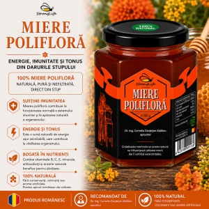100% Natural Multifloral Honey - 350g by Dr. Ing. Cornelia Dostetan Abalaru, Beekeeper - Img 2