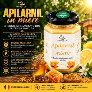 Apilarnil in Honey – 225g by Dr. Ing. Cornelia Dostetan Abalaru, Beekeeper - Img 4