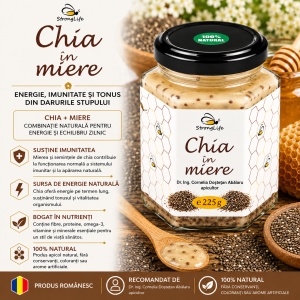 Chia in Honey – 225g by Dr. Ing. Cornelia Dostetan Abalaru, Beekeeper - Img 2