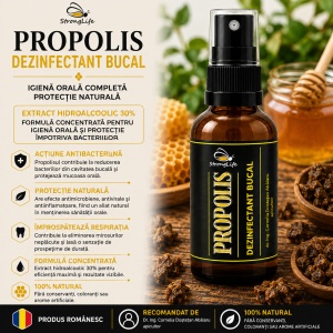 Propolis dezinfectant bucal fara alcool - 50ml by Dr. Ing. Cornelia Dostetan Abalaru apicultor - Img 2