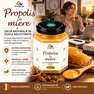 Propolis in miere - 225g by Dr. Ing. Cornelia Dostetan Abalaru apicultor - Img 2