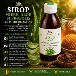 Sirop de aloe si propolis cu miere de albine - 200ml by Dr. Ing. Cornelia Dostetan Abalaru apicultor - Img 2