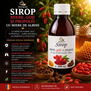 Sirop de goji si propolis cu miere de albine - 200ml by Dr. Ing. Cornelia Dostetan Abalaru apicultor - Img 2