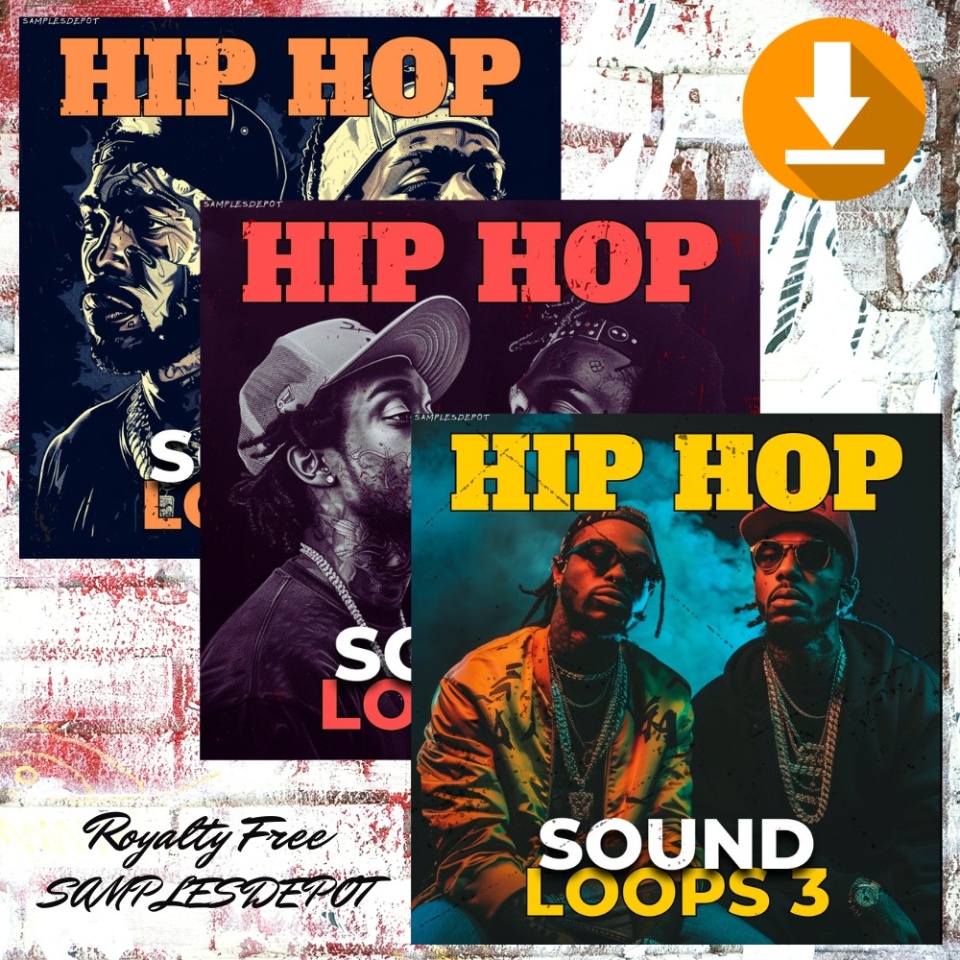 Hip Hop Samples Sound Loops 1, 2 and 3 Bundle