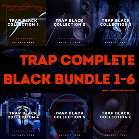 Trap Black Bundle Vol. 1-6 | Best Trap WAV Loops, Samples & MIDI Collection