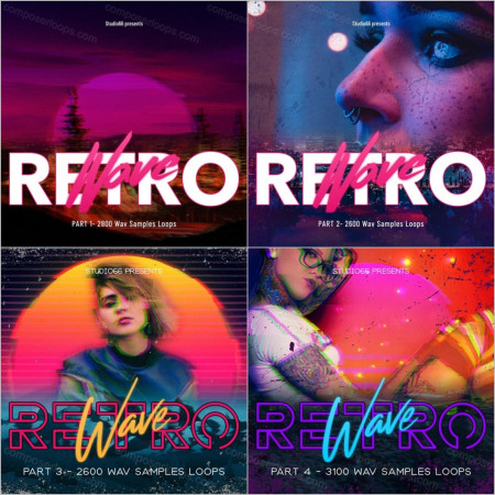 80s Retro Bundle Collection 1-4 WAV Loops & Samples