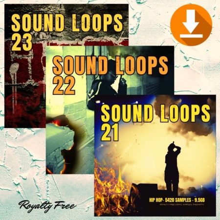 Hip Hop Sound Loops 21-23 Bundle WAV Samples & Loops