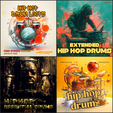 Hip Hop Drums Super Collection: 4 Volumes