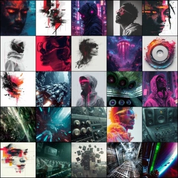 Techno House Album Covers Collection Vol. 2 Copyright Free Images