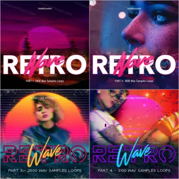 80s Retro Bundle Collection 1-4 WAV Loops & Samples