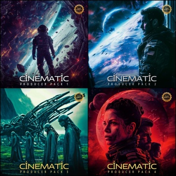 Cinematic Music Production Bundle Vol. 1–4 Samples: Orchestral, Drums, FX, Vocals, Pianos, MIDI