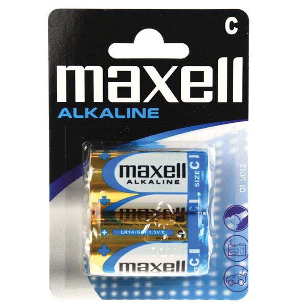 Baterie Maxell, LR14, alcaline, 2 bucăți, blister