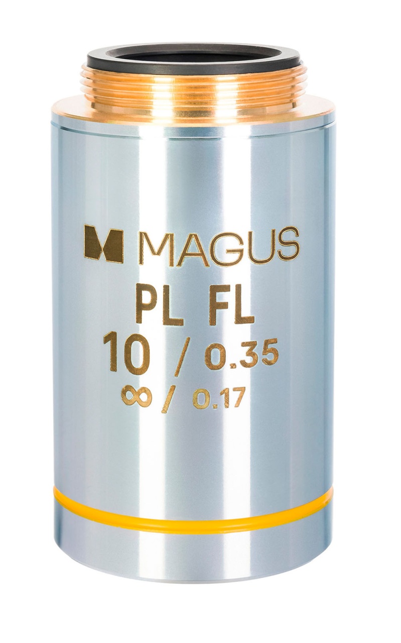 Obiectiv 10PLFL 10x/0,35 Plan FL ∞/0,17 pentru microscopie de fluorescență