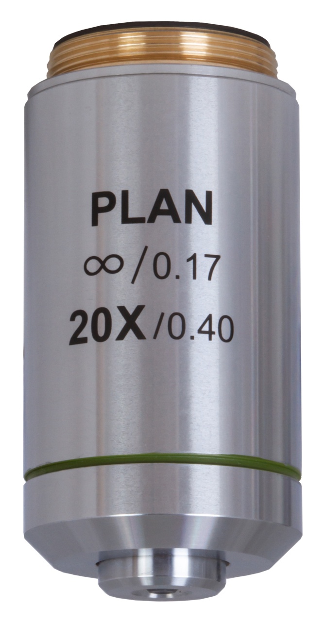 Obiectiv planacromatic cu corecție la infinit MED 20x