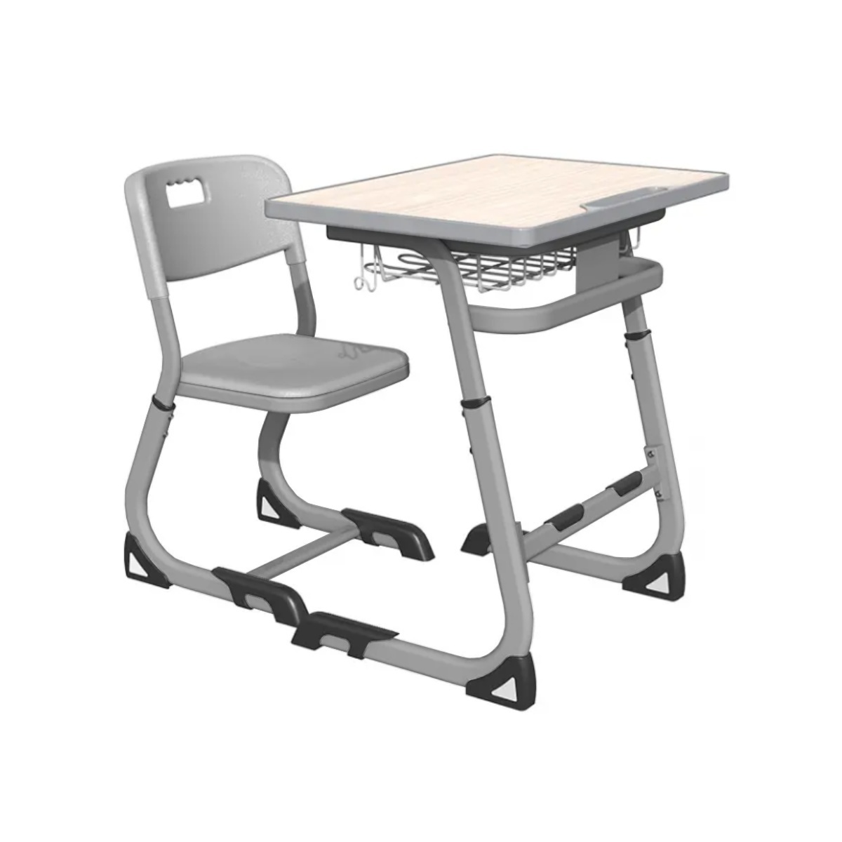 Set școlar reglabil SMART SOLO UP GRI pentru școli