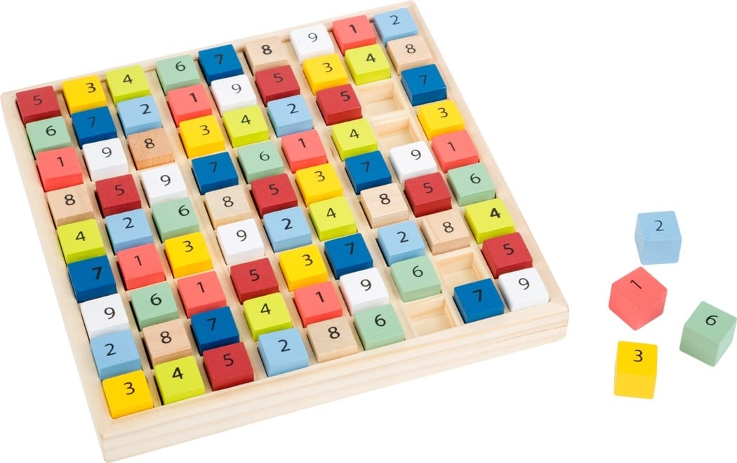 SUDOKU - joc colorat pentru copii, din lemn