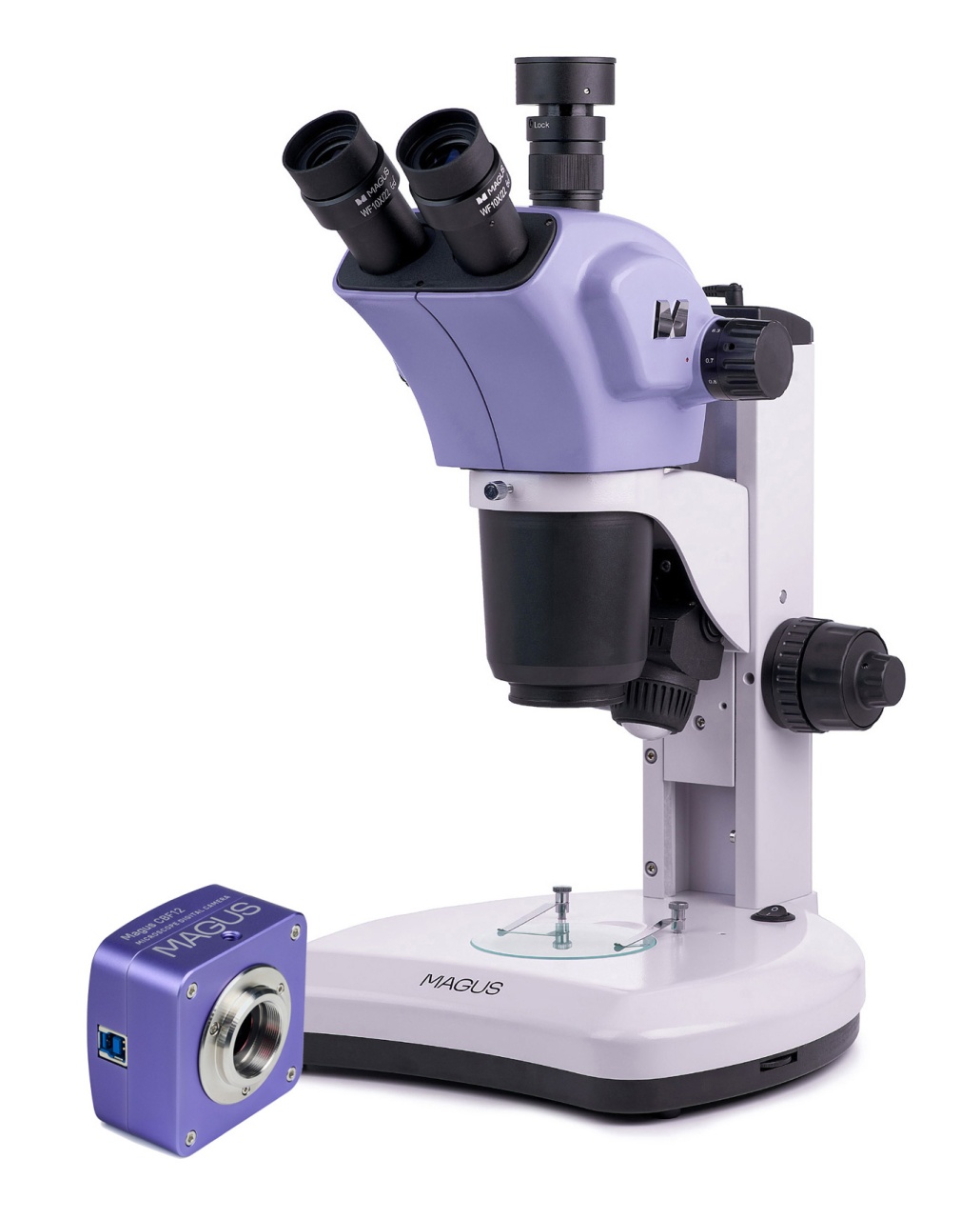 Stereomicroscop digital Stereo D9T trinocular, 7–63x