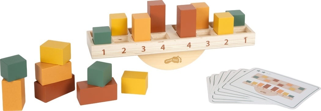 Joc de matematică și echilibru, din lemn