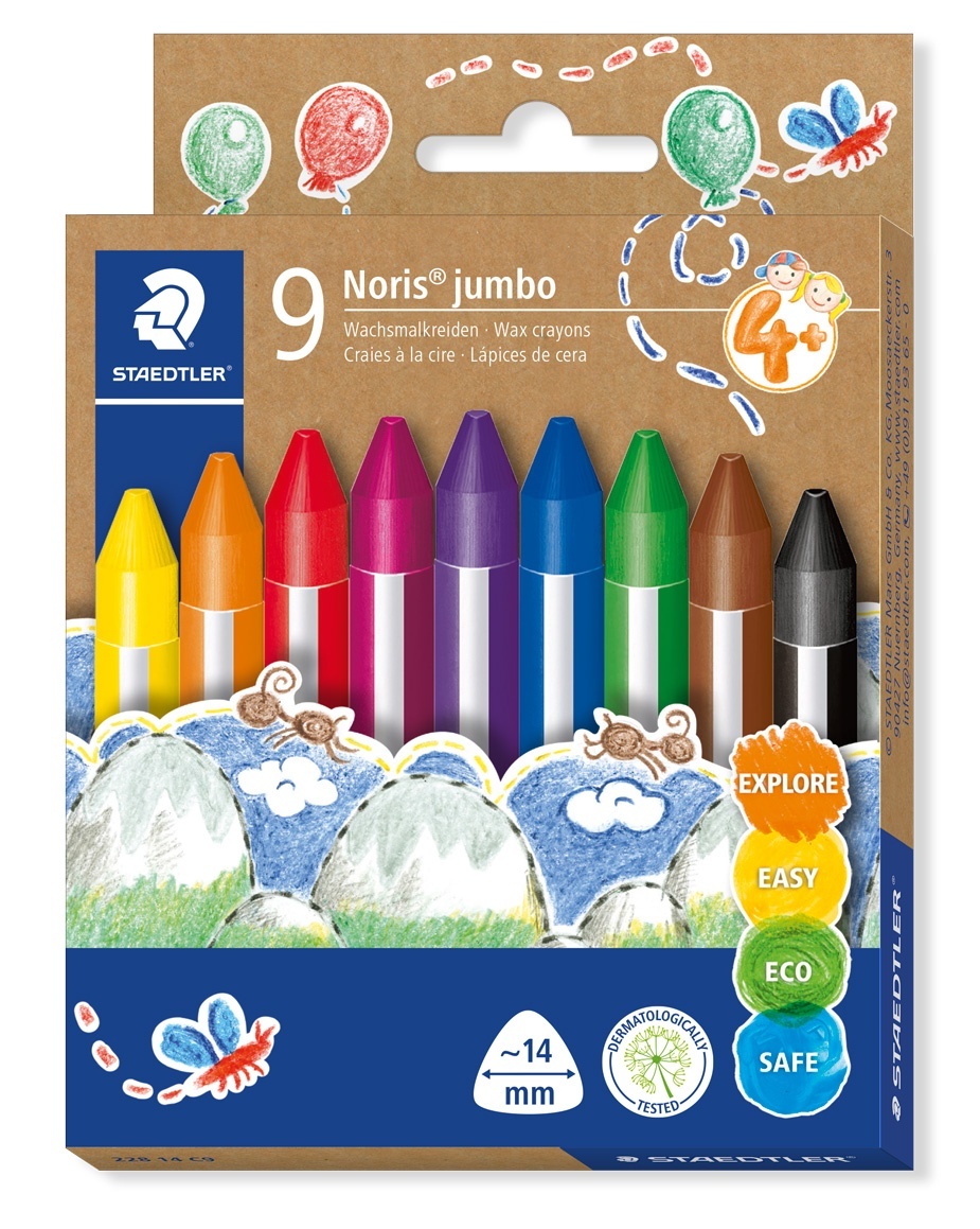 Pasteluri Staedtler Noris Jumbo 228 14, 9 culori