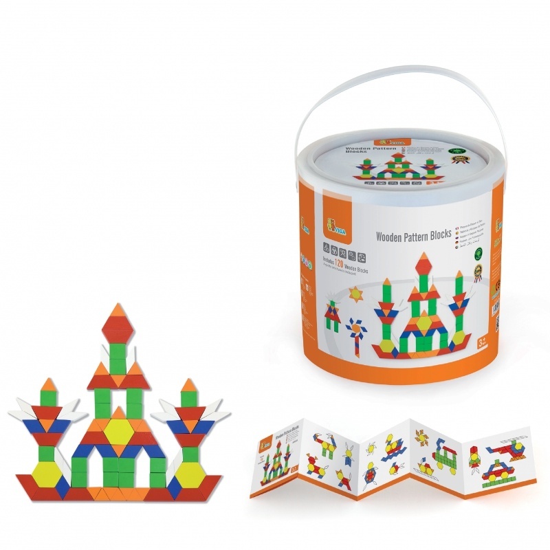 Forme geometrice din lemn Mozaic (250 elemente)