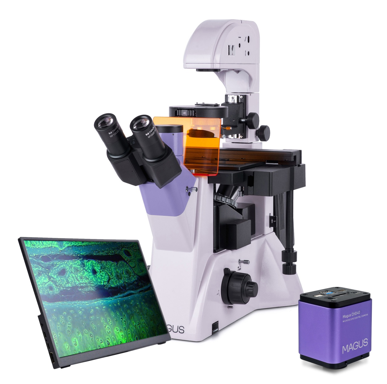 Microscop digital inversat fluorescent Lum VD500 LCD