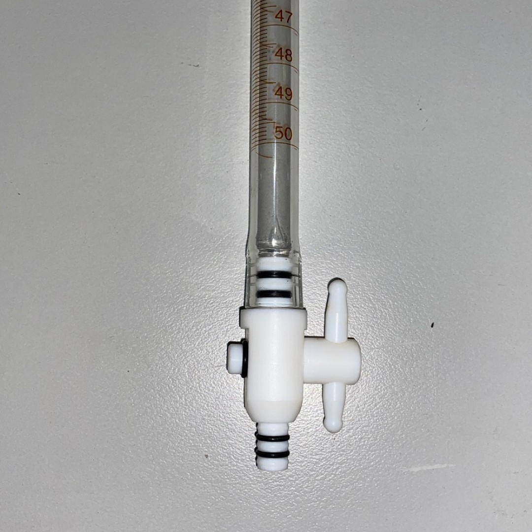 Buretă 50 ml cu robinet modular din teflon