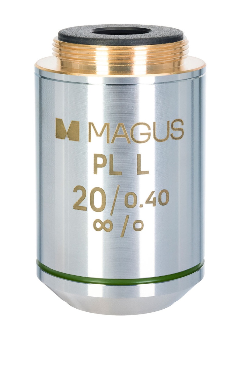 Obiectiv 20PLL 20x/0,40 Plan L WD 8,80 mm pentru microscop metalurgic