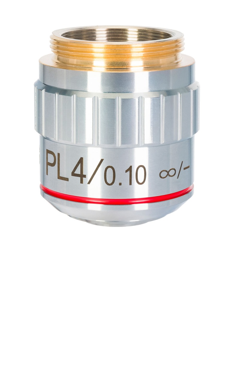 Obiectiv planacromatic MP4 4x/0,10 ∞/- cu corecție la infinit
