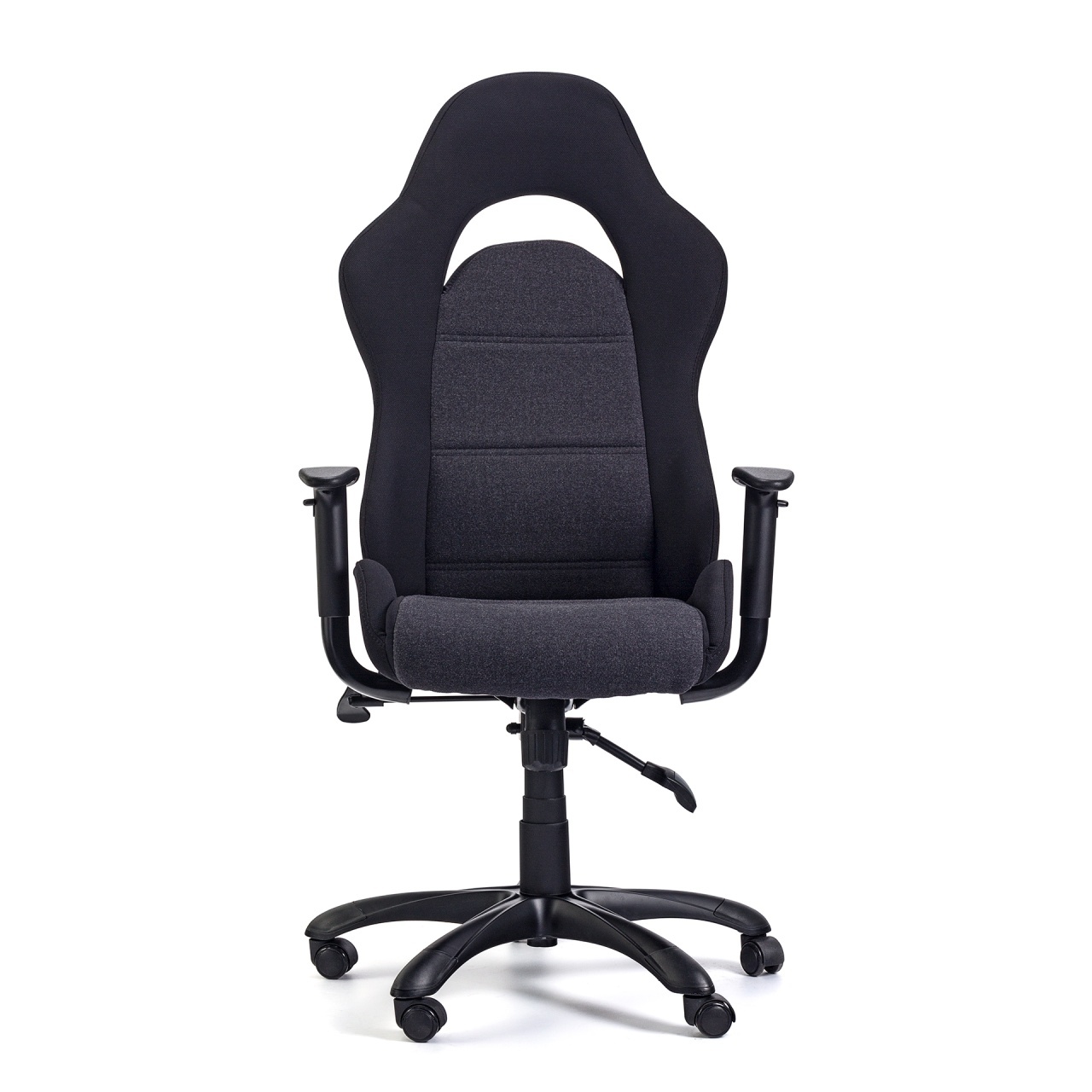 Scaun gaming Brit cu tapițerie în culoare gri.