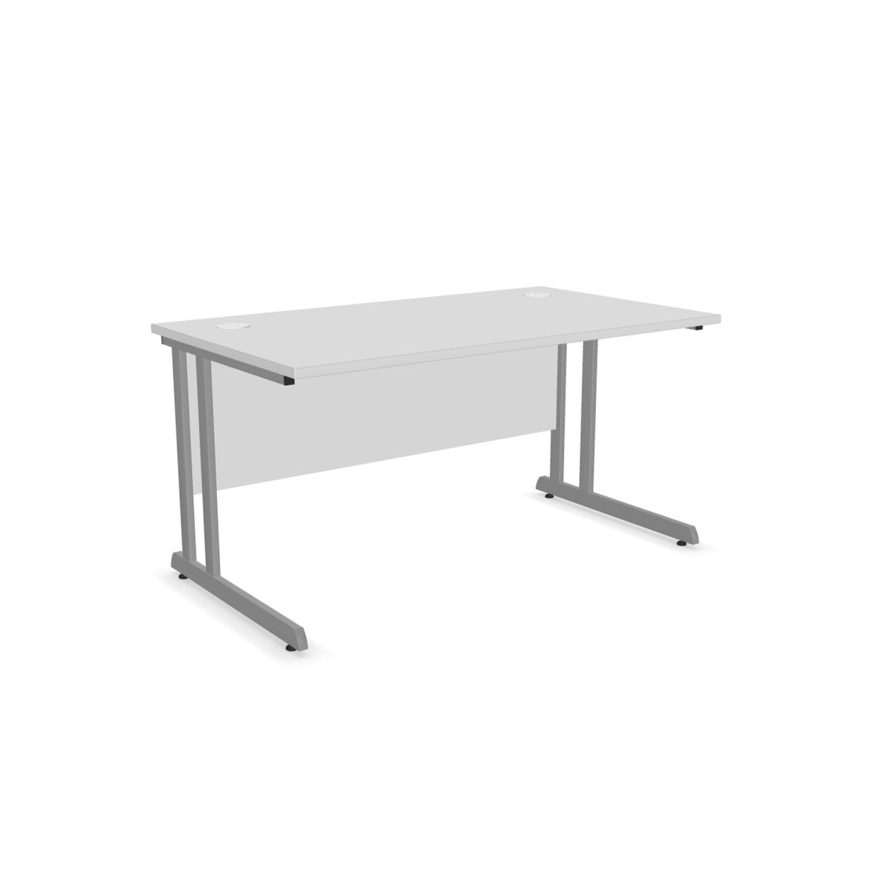 Birou Narbutas Optima C, melamină albă, 1400 x 800 x 720 mm.