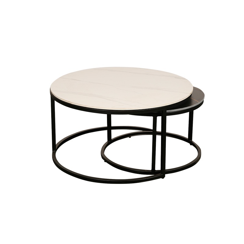 Set măsuțe de living FRISKO - negru + alb