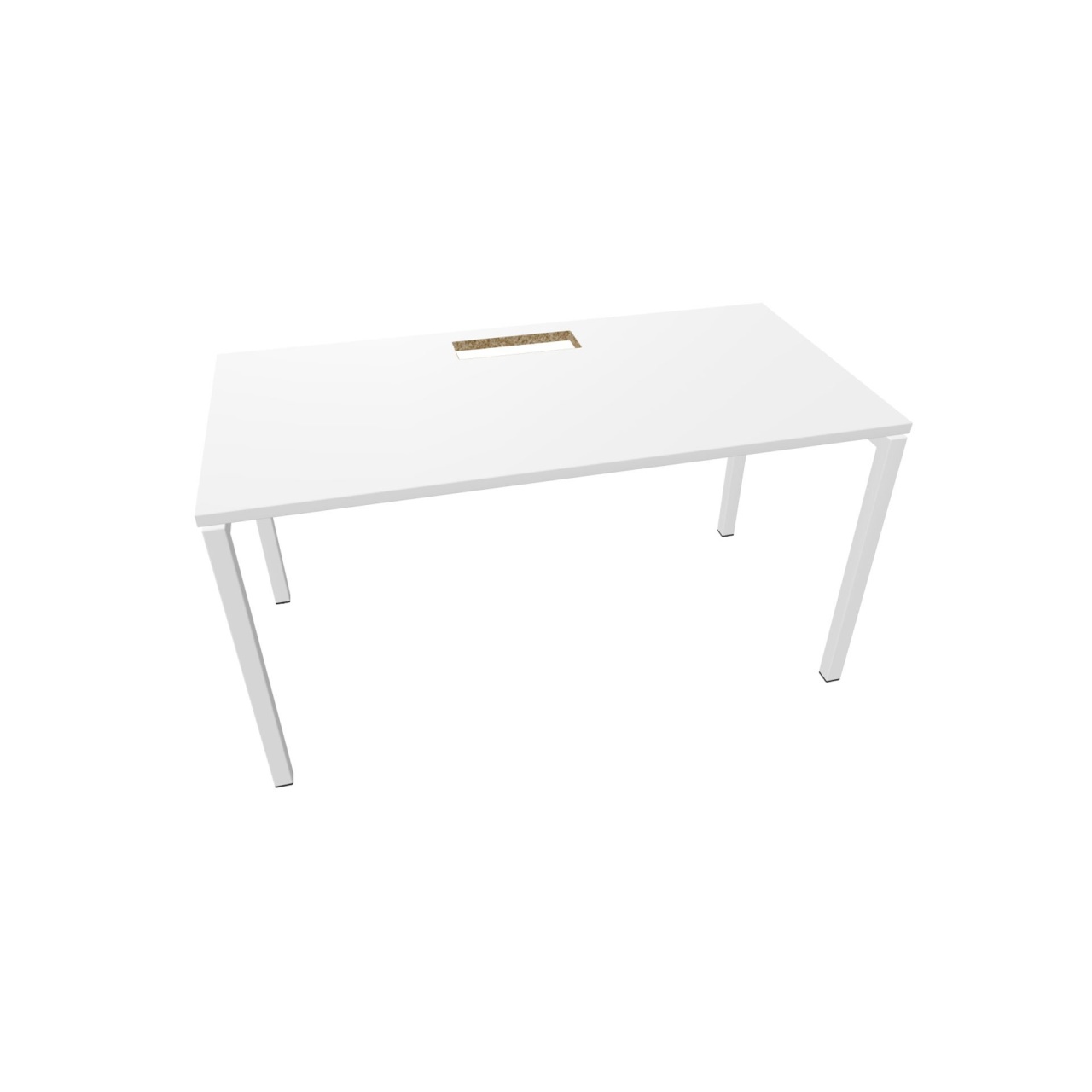 Birou RFG Monaco, blat din ulm, corp metalic alb, dimensiuni 1400 x 700 x 750 mm.
