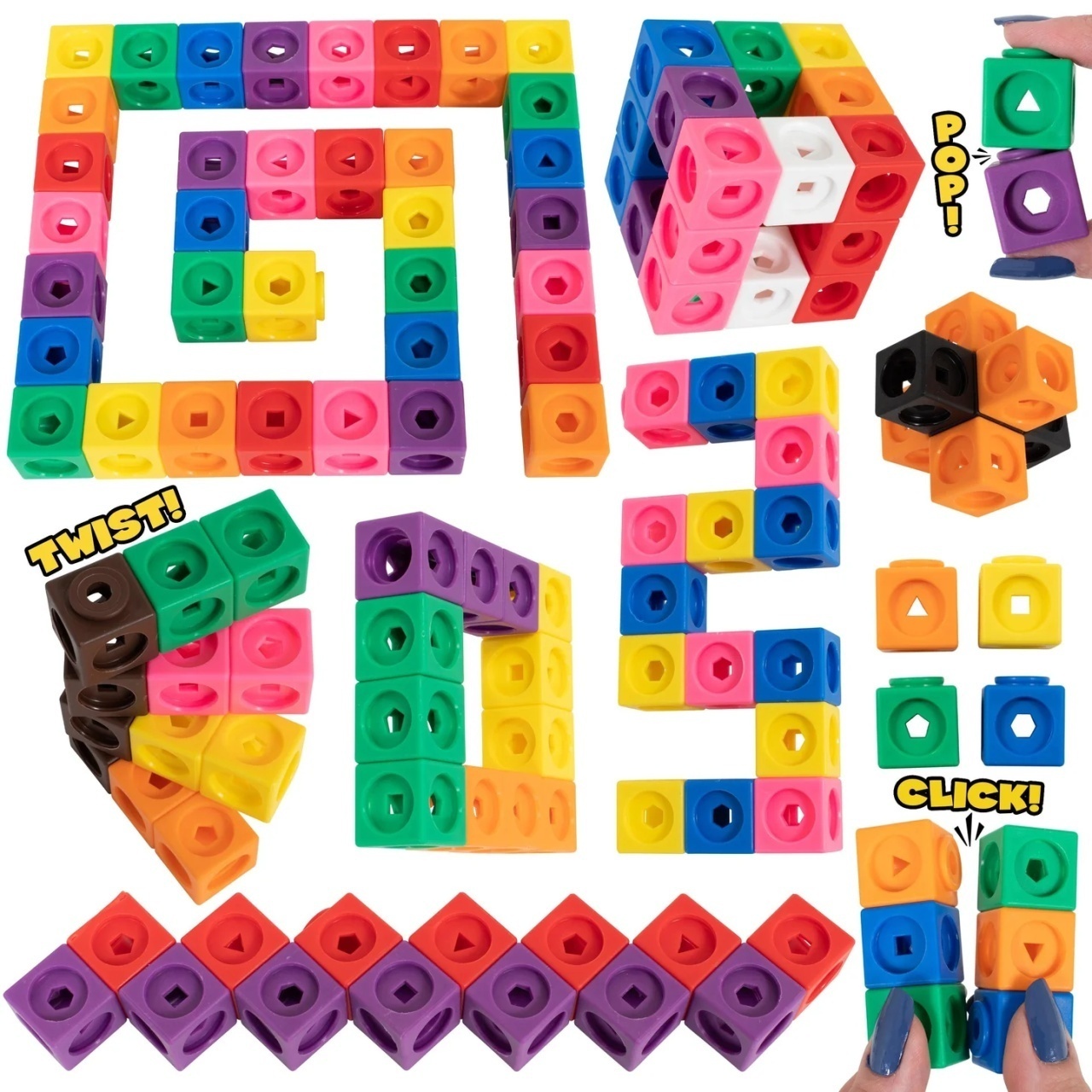 Cuburi Fidgets - set de 100 de bucăți