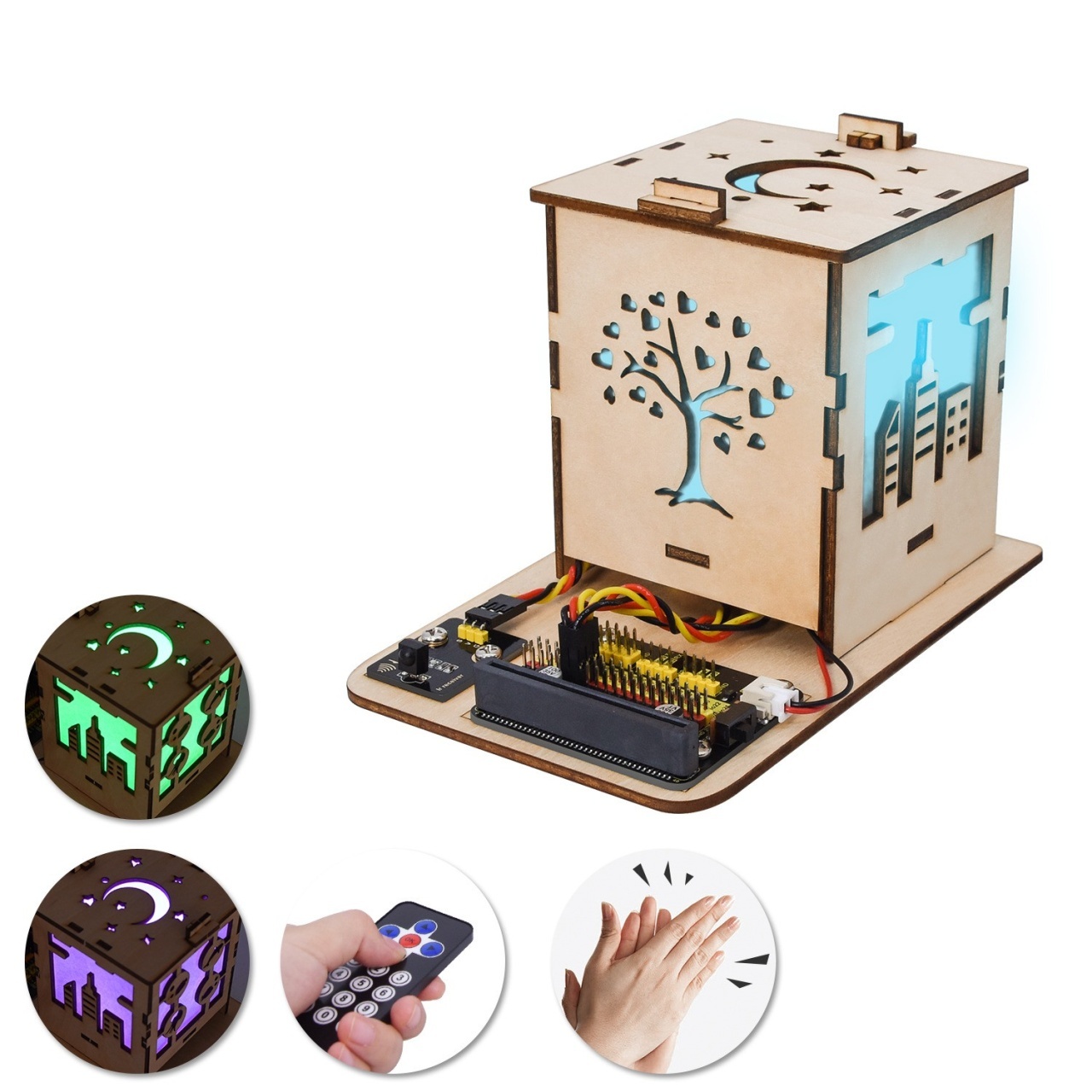 Lampă colorată DIY — kit cu micro:bit