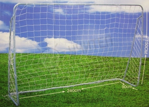 Poartă de mini fotbal 242x149x90 cm, Demontabilă cu plasă