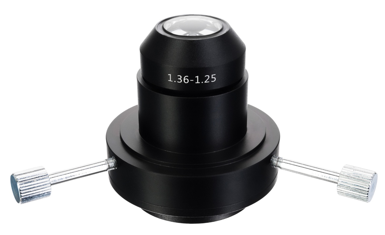 Condensator câmp întunecat MED (cu imersie, NA 1,36–1,25) pentru microscoape MED 30/35/40/45