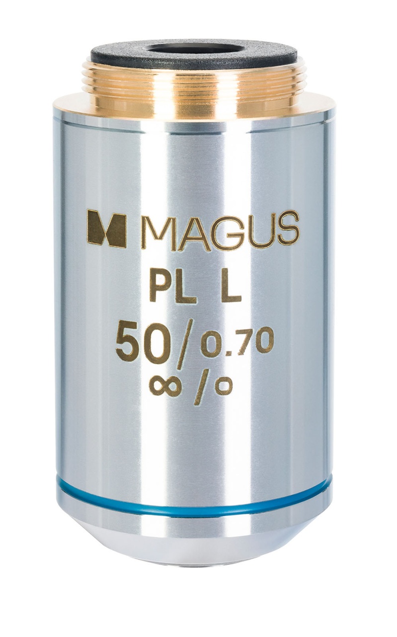 Obiectiv 50PLL 50×/0,70 Plan L WD 3,68 mm pentru microscop metalurgic