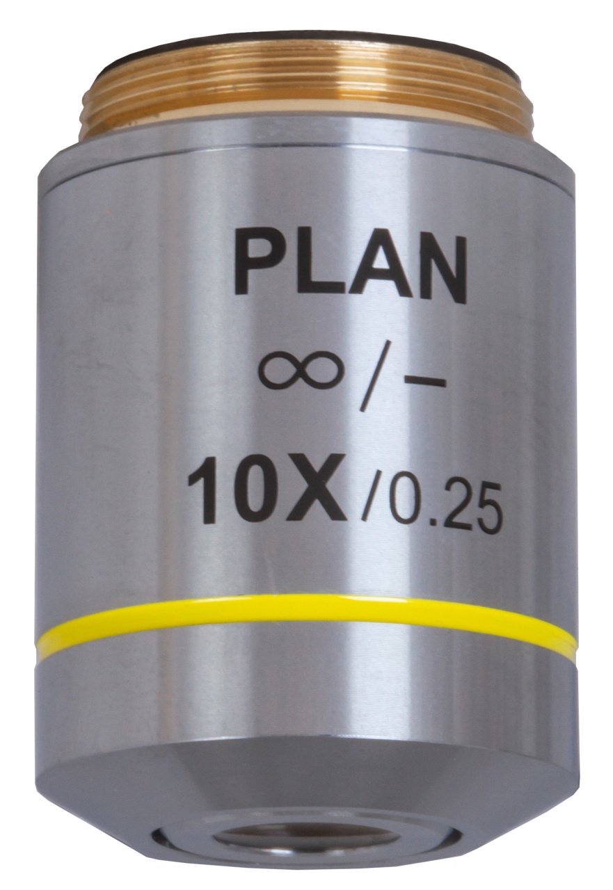 Obiectiv planacromatic cu corecție la infinit MED 10x