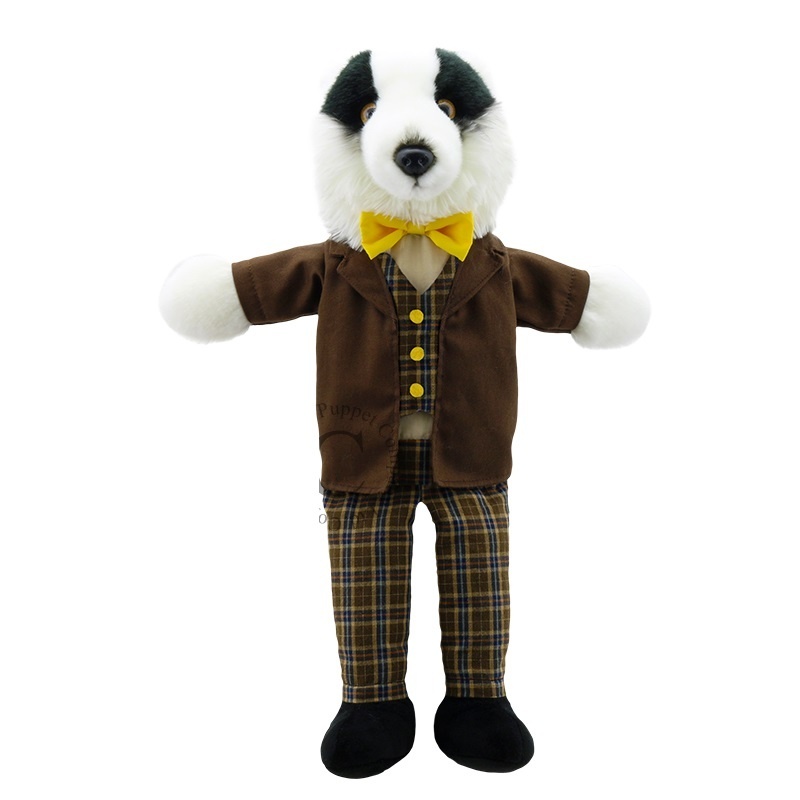 Păpușă pentru teatru Mr. Badger, seria Animale îmbrăcate, 47 cm.