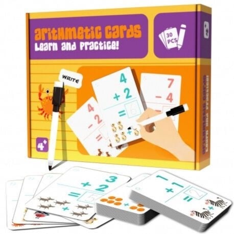 Flashcarduri educaționale Adunare, scădere, numărare