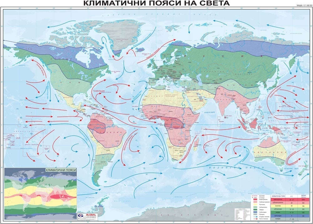 Lumea - zone climatice