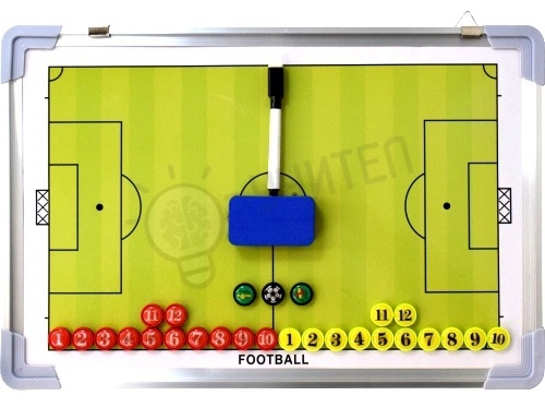 Tablă albă de antrenor pentru fotbal, dimensiuni 40x60 cm