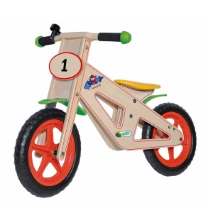 Bicicletă din lemn fără pedale - Img 1