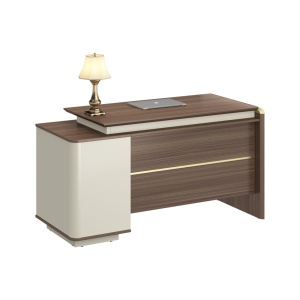 Birou de lucru Lisabon, 1400 × 600 × 760 mm, stejar și gri, cu container, RFG