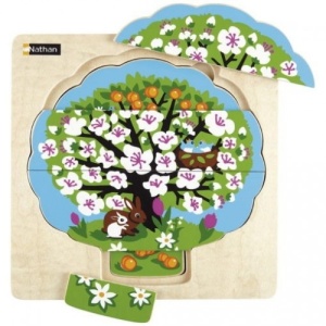 Cele patru anotimpuri - puzzle din lemn