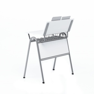 Letme Masă pentru muzică RFG, peste clasa a VII-a, cu dimensiuni 700 × 500 × 750 mm, blat gri și picior metalic gri.