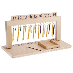 Ramă Montessori pentru înșirat - de la 11 la 19