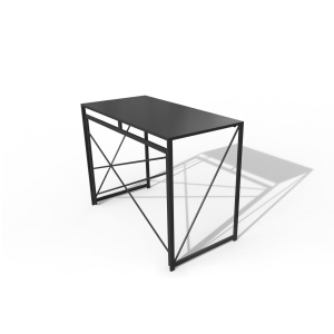 RFG Birou Soho, cu blat negru și picior metalic negru, potrivit pentru clasele a VIII-a și peste. Dimensiunile sunt 1000 x 500 x 750 mm, iar materialul este MDF. - Img 2